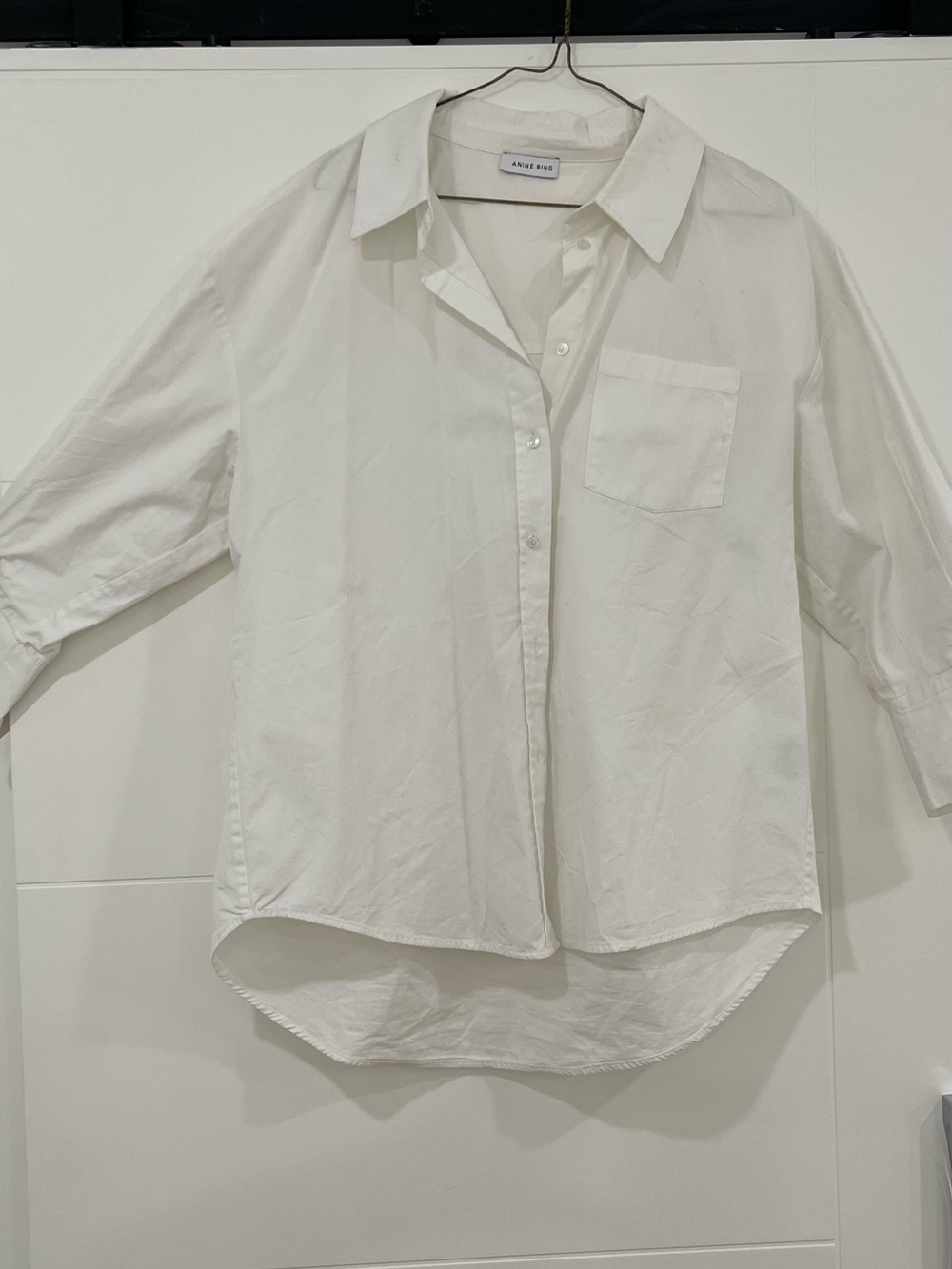 Anine Bing White Relaxed Button-Down Shirt